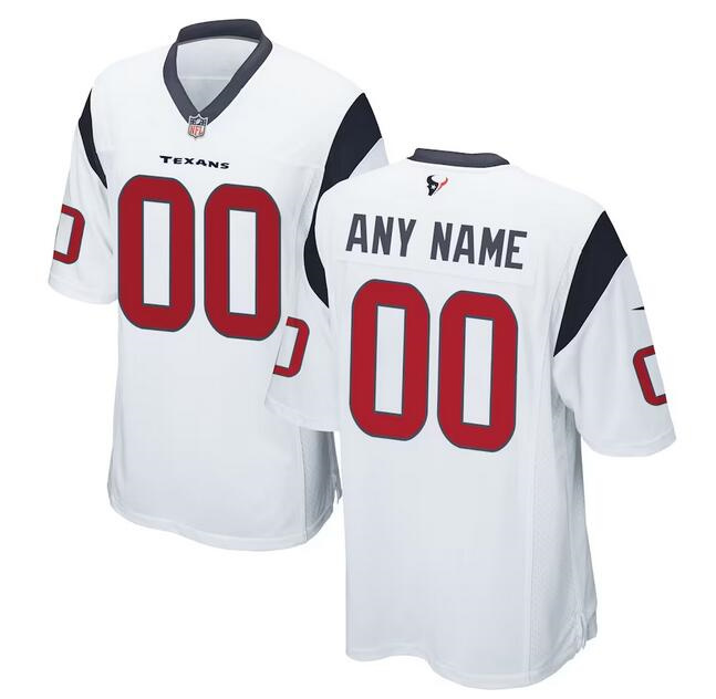 Men's Houston Texans Active Player Custom White Stitched Game Jersey Men's Houston Texans Active Player Custom White Stitched Game Jersey